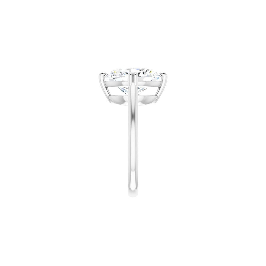 Oval Double Claw-Prong Solitaire Engagement Ring Mounting - gallery - Series 126031