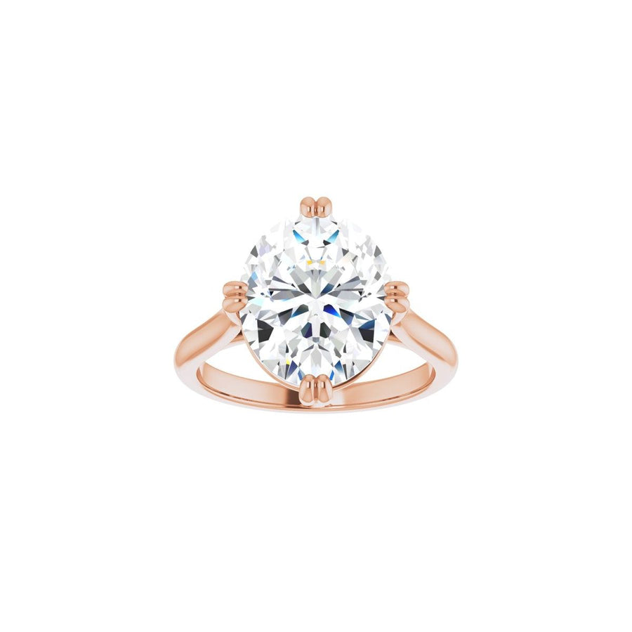 Oval Double Claw-Prong Solitaire Engagement Ring Mounting - gallery - Series 126031