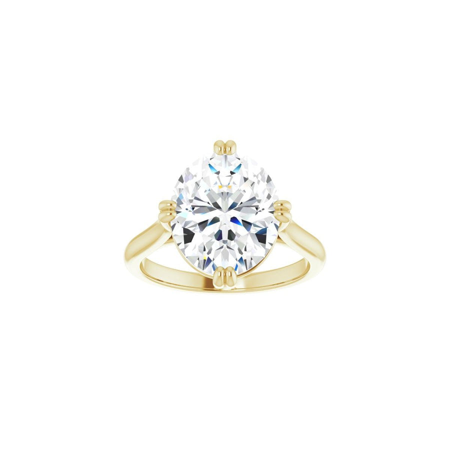 Oval Double Claw-Prong Solitaire Engagement Ring Mounting - gallery - Series 126031
