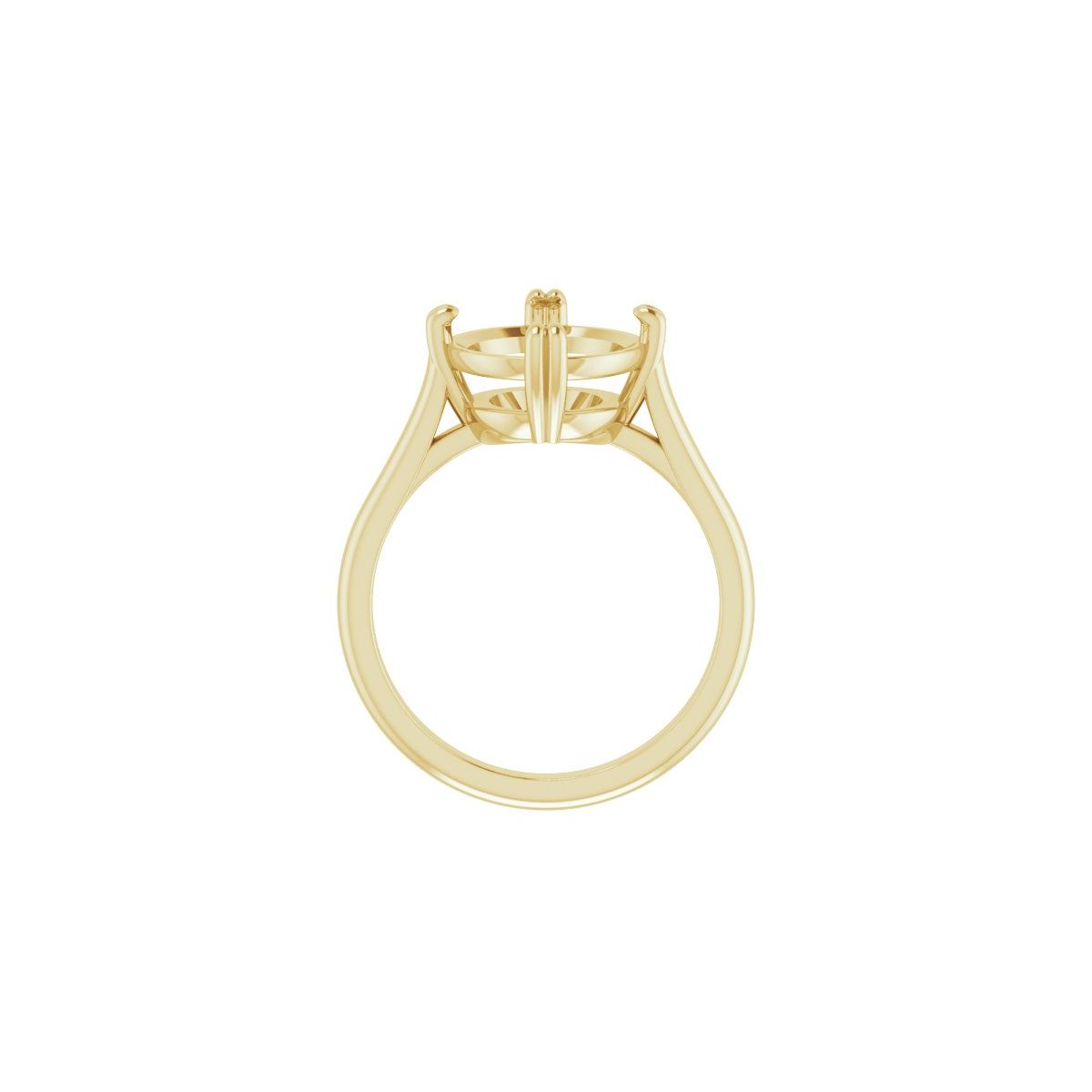 Oval Double Claw-Prong Solitaire Engagement Ring Mounting - gallery - Series 126031
