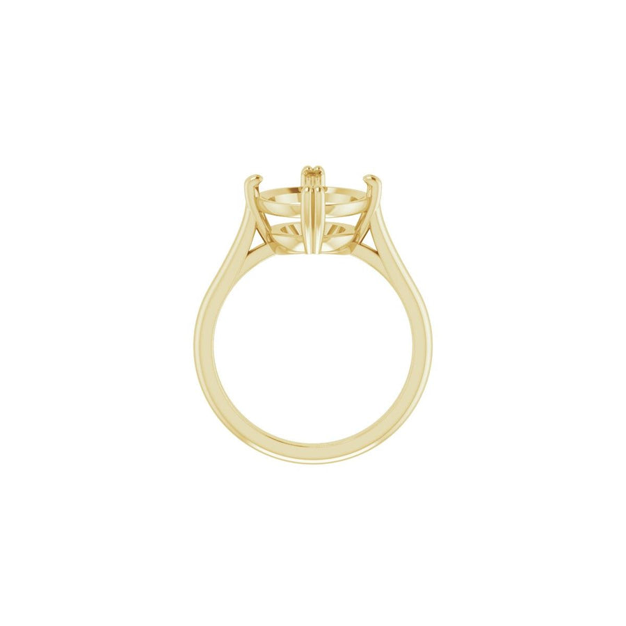 Oval Double Claw-Prong Solitaire Engagement Ring Mounting - gallery - Series 126031