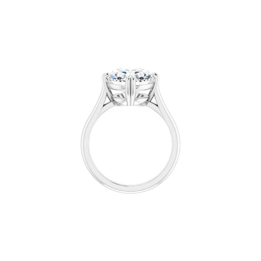 Oval Double Claw-Prong Solitaire Engagement Ring Mounting - gallery - Series 126031