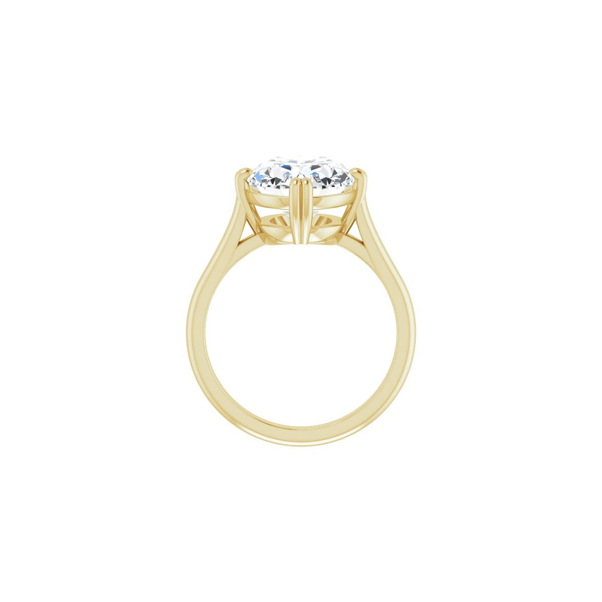 Oval Double Claw-Prong Solitaire Engagement Ring Mounting - gallery - Series 126031