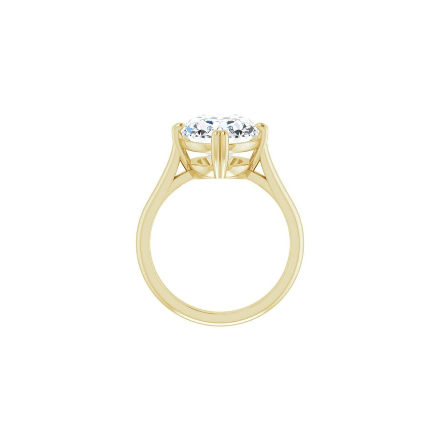 Oval Double Claw-Prong Solitaire Engagement Ring Mounting - gallery - Series 126031