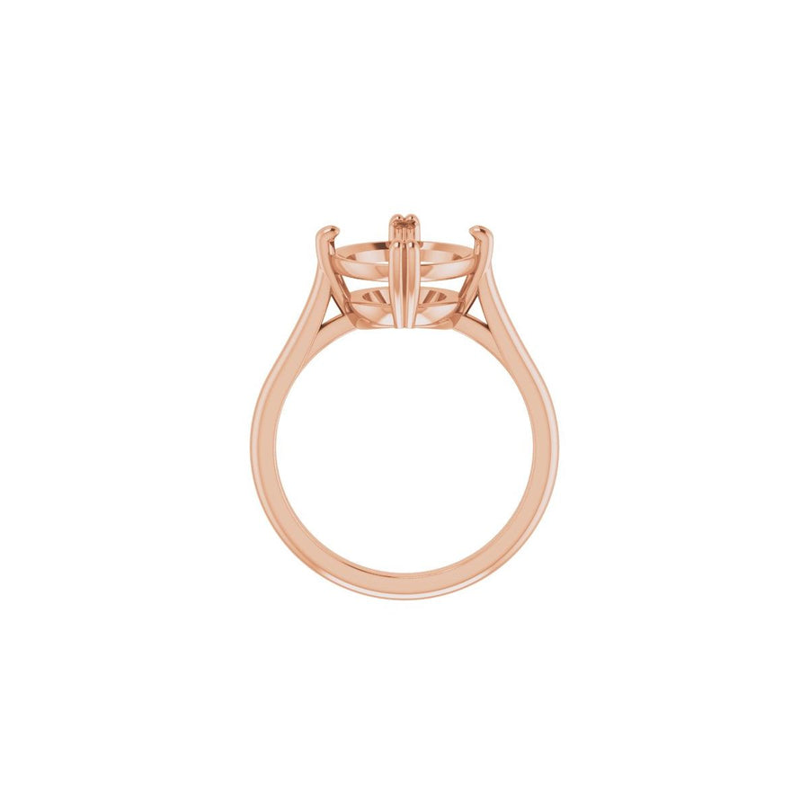Oval Double Claw-Prong Solitaire Engagement Ring Mounting - gallery - Series 126031