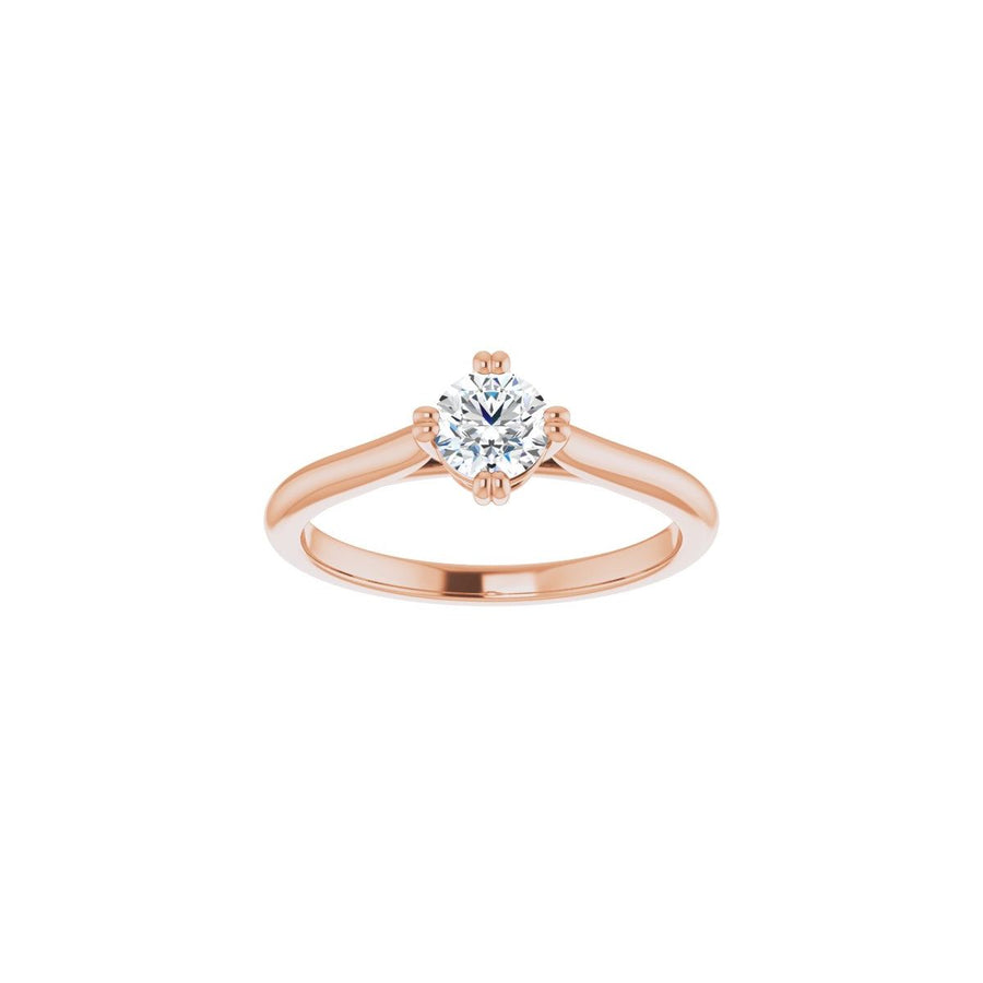 Round Double Claw-Prong Solitaire Engagement Ring Mounting - gallery - Series 126031