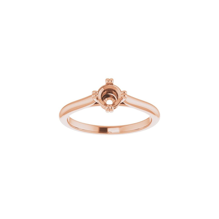 Round Double Claw-Prong Solitaire Engagement Ring Mounting - gallery - Series 126031
