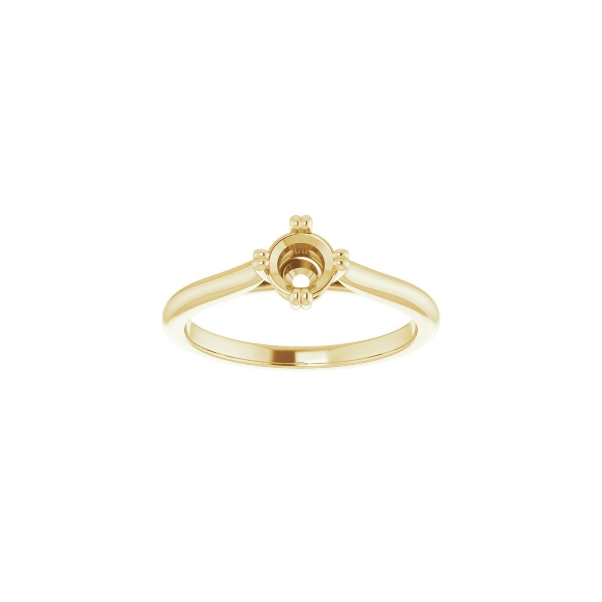 Round Double Claw-Prong Solitaire Engagement Ring Mounting - gallery - Series 126031