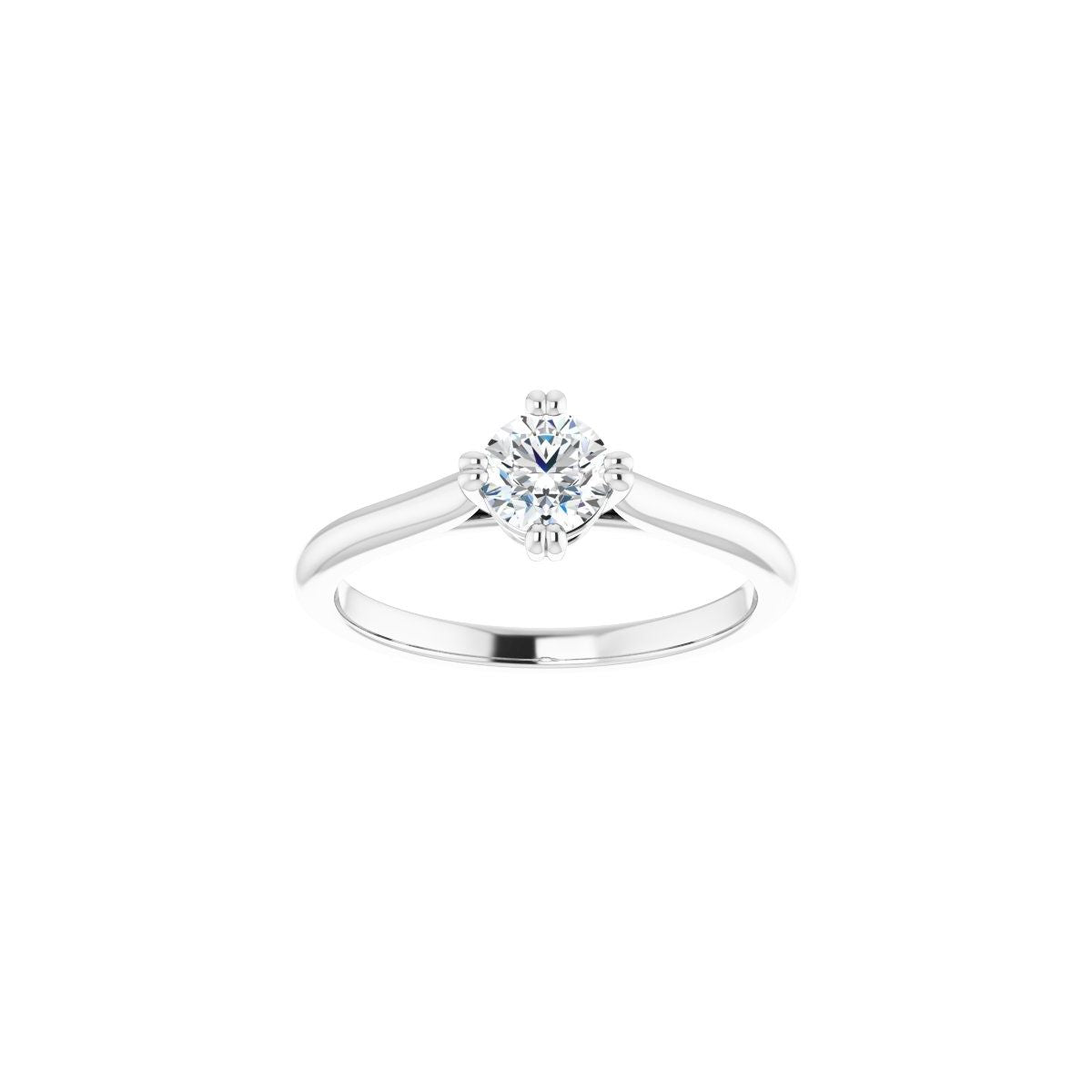 Round Double Claw-Prong Solitaire Engagement Ring Mounting - gallery - Series 126031