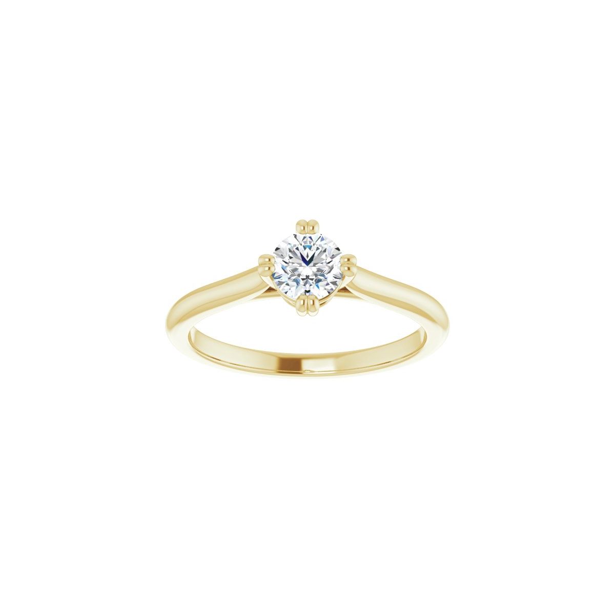Round Double Claw-Prong Solitaire Engagement Ring Mounting - gallery - Series 126031