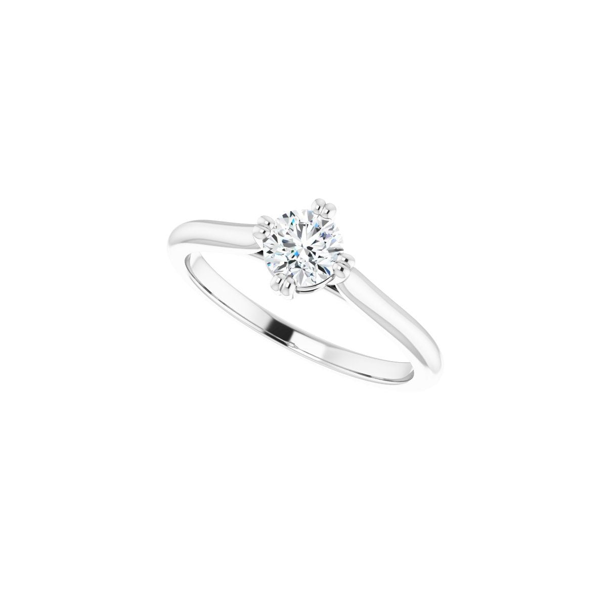 Round Double Claw-Prong Solitaire Engagement Ring Mounting - gallery - Series 126031