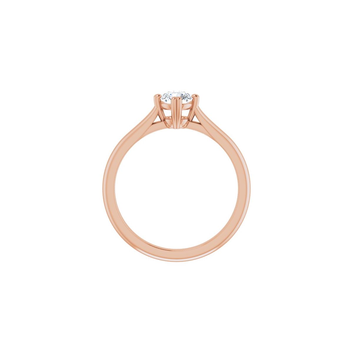 Round Double Claw-Prong Solitaire Engagement Ring Mounting - gallery - Series 126031