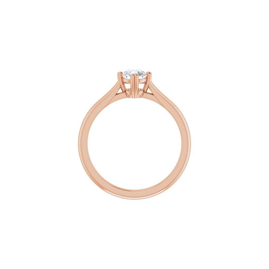 Round Double Claw-Prong Solitaire Engagement Ring Mounting - gallery - Series 126031