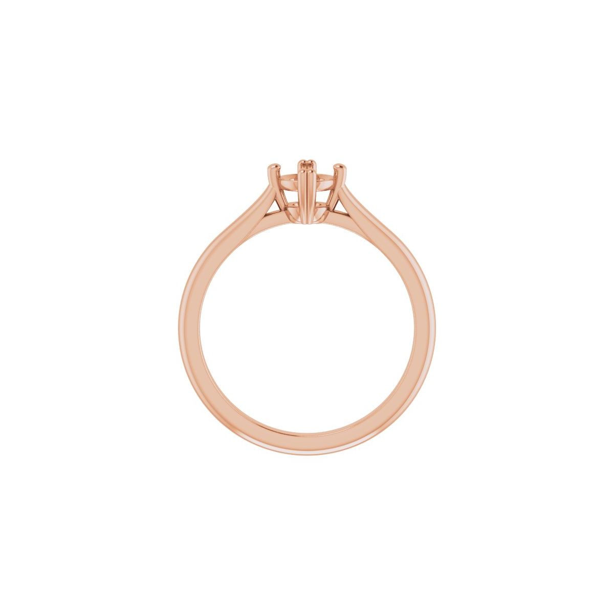 Round Double Claw-Prong Solitaire Engagement Ring Mounting - gallery - Series 126031
