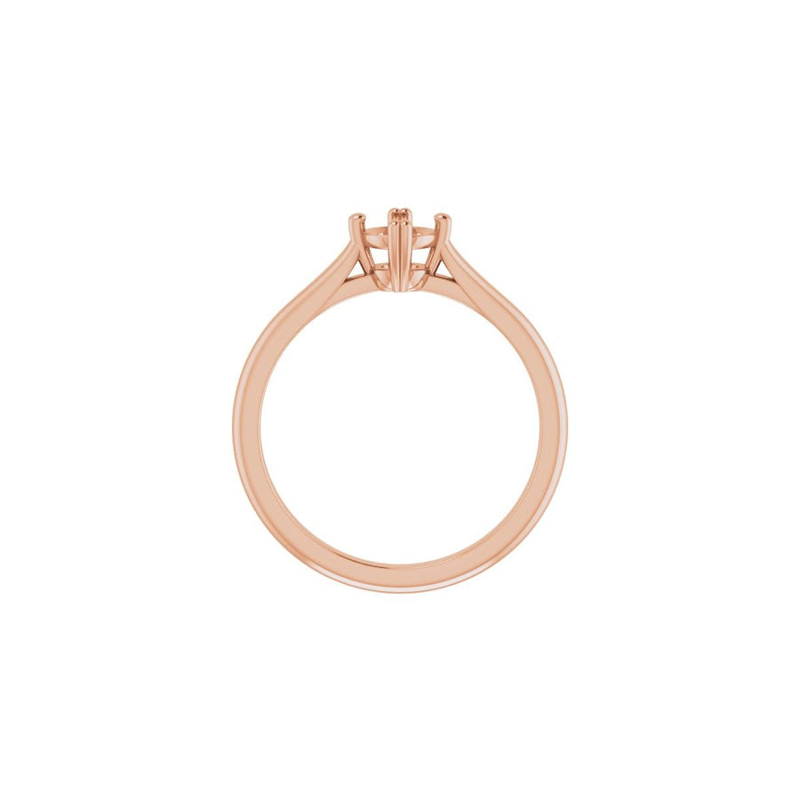 Round Double Claw-Prong Solitaire Engagement Ring Mounting - gallery - Series 126031