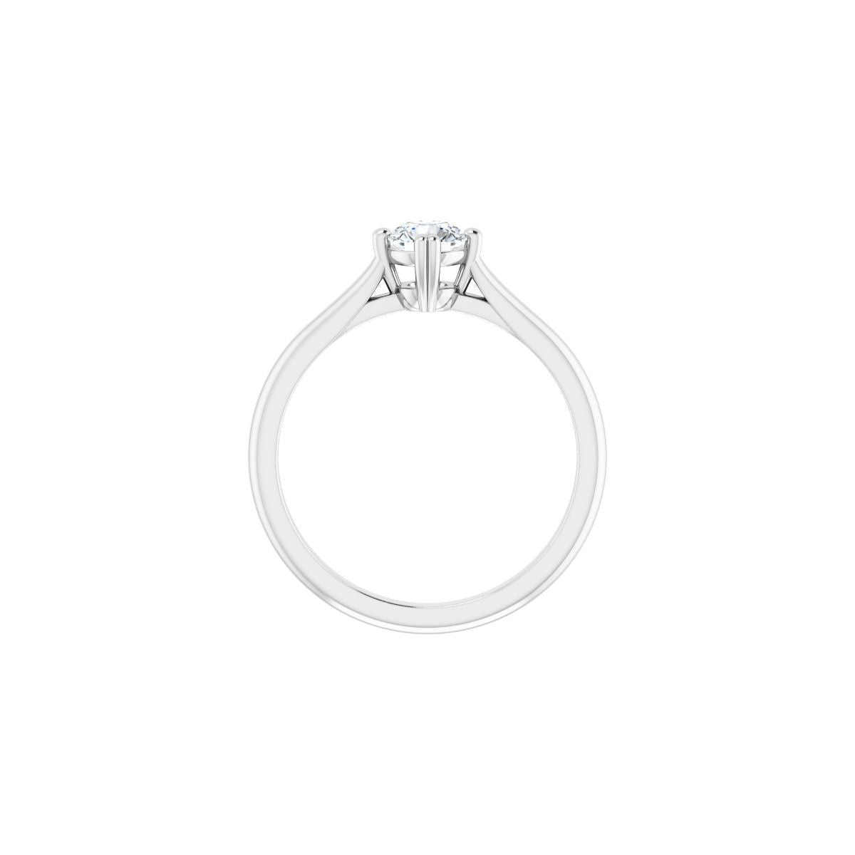 Round Double Claw-Prong Solitaire Engagement Ring Mounting - gallery - Series 126031