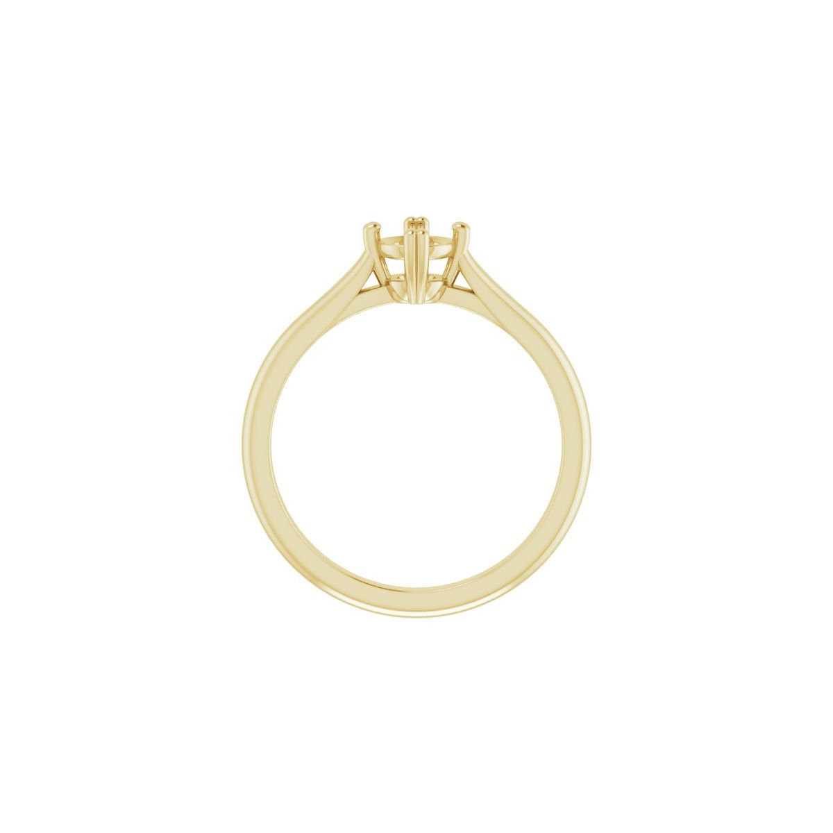 Round Double Claw-Prong Solitaire Engagement Ring Mounting - gallery - Series 126031