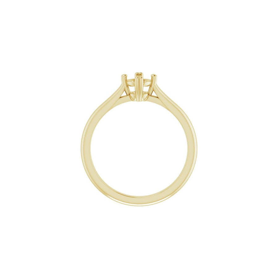 Round Double Claw-Prong Solitaire Engagement Ring Mounting - gallery - Series 126031