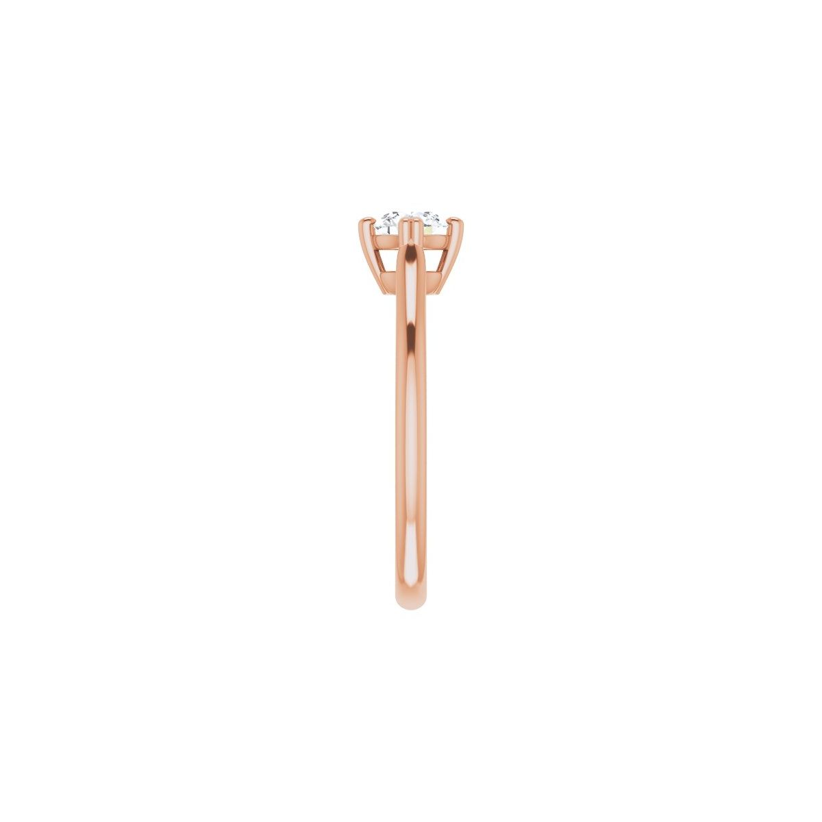 Round Double Claw-Prong Solitaire Engagement Ring Mounting - gallery - Series 126031