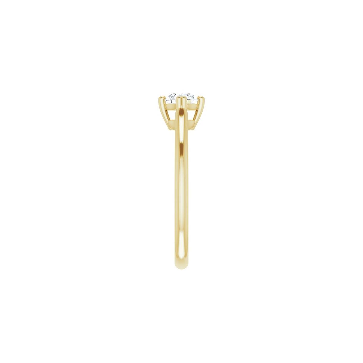 Round Double Claw-Prong Solitaire Engagement Ring Mounting - gallery - Series 126031