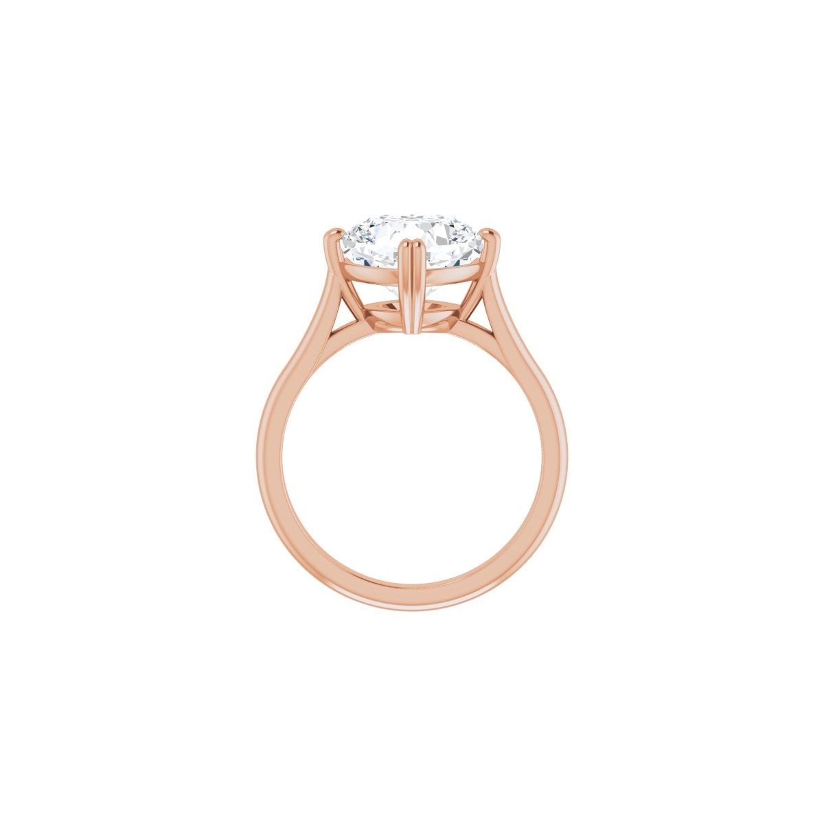 Cushion Double Claw-Prong Solitaire Engagement Ring Mounting - gallery - Series 126031
