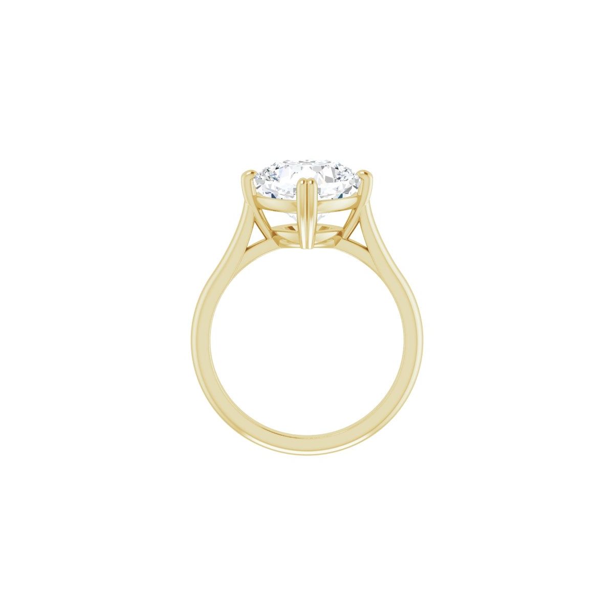 Cushion Double Claw-Prong Solitaire Engagement Ring Mounting - gallery - Series 126031