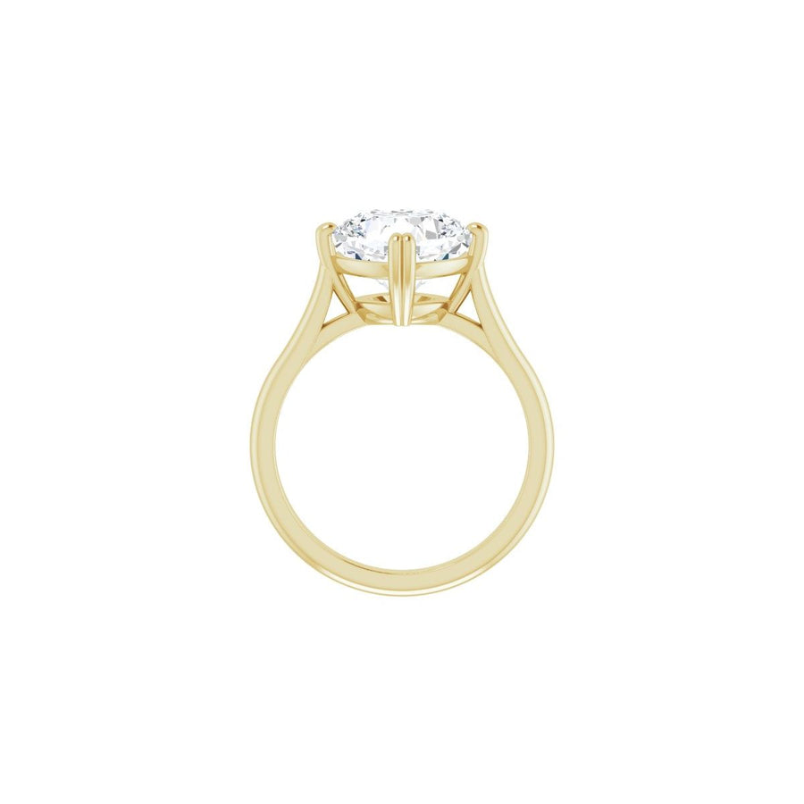 Cushion Double Claw-Prong Solitaire Engagement Ring Mounting - gallery - Series 126031