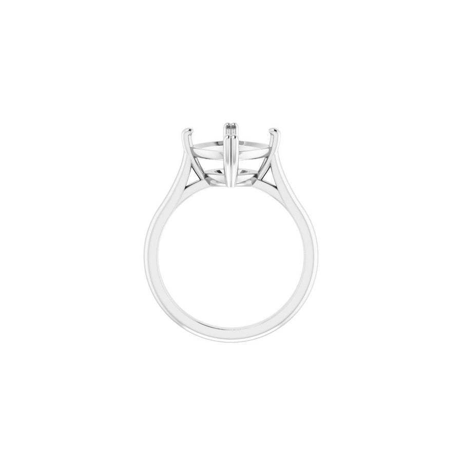 Cushion Double Claw-Prong Solitaire Engagement Ring Mounting - gallery - Series 126031