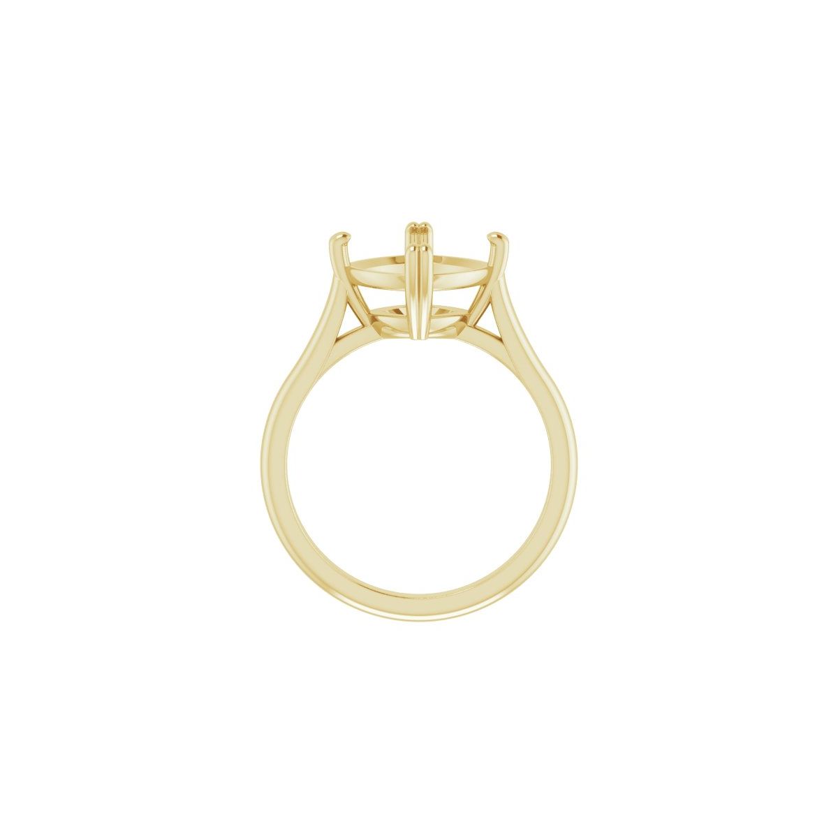 Cushion Double Claw-Prong Solitaire Engagement Ring Mounting - gallery - Series 126031