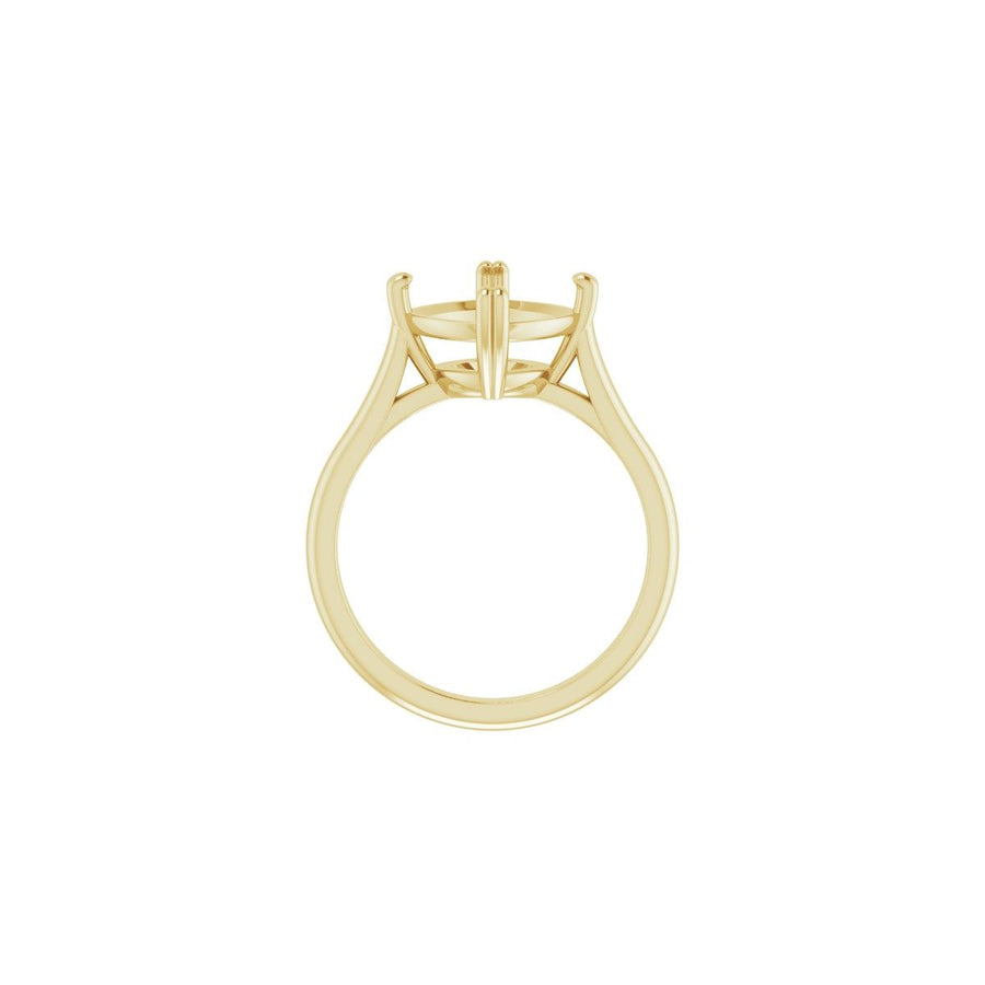 Cushion Double Claw-Prong Solitaire Engagement Ring Mounting - gallery - Series 126031