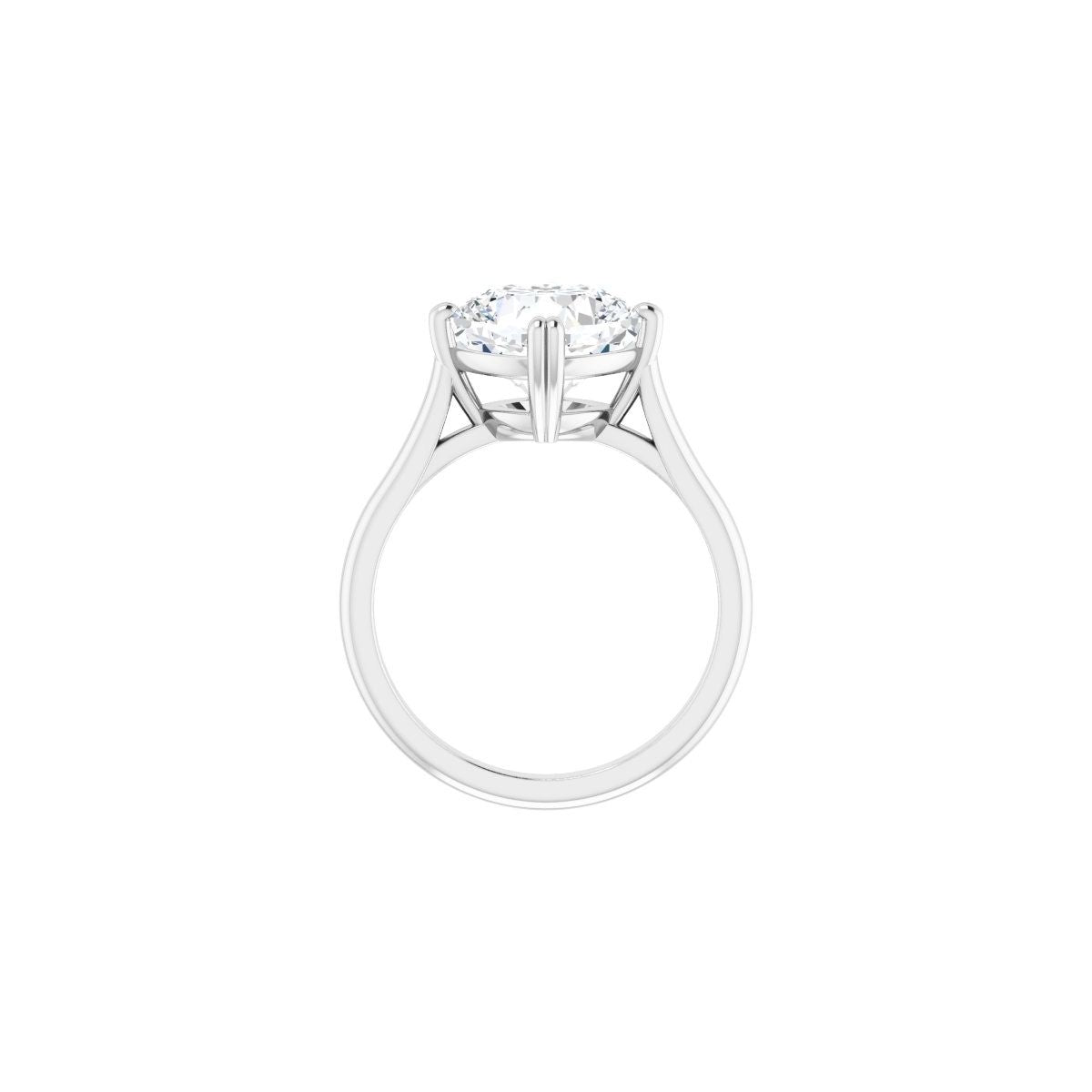 Cushion Double Claw-Prong Solitaire Engagement Ring Mounting - gallery - Series 126031