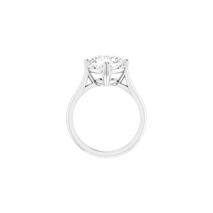 Cushion Double Claw-Prong Solitaire Engagement Ring Mounting - gallery - Series 126031