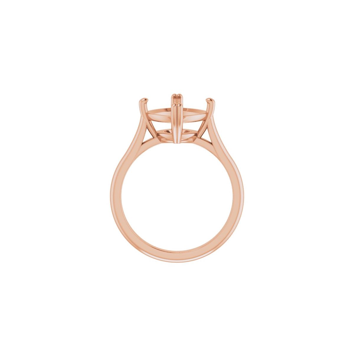 Cushion Double Claw-Prong Solitaire Engagement Ring Mounting - gallery - Series 126031