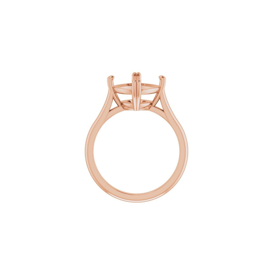 Cushion Double Claw-Prong Solitaire Engagement Ring Mounting - gallery - Series 126031