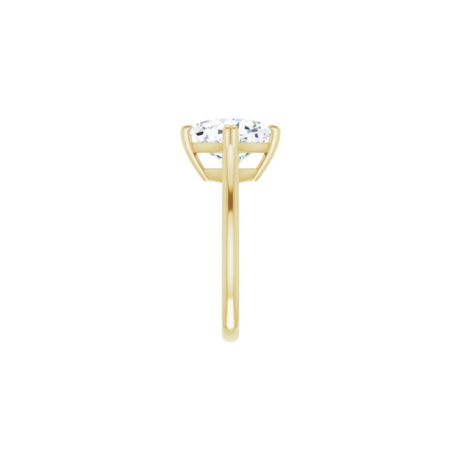 Cushion Double Claw-Prong Solitaire Engagement Ring Mounting - gallery - Series 126031