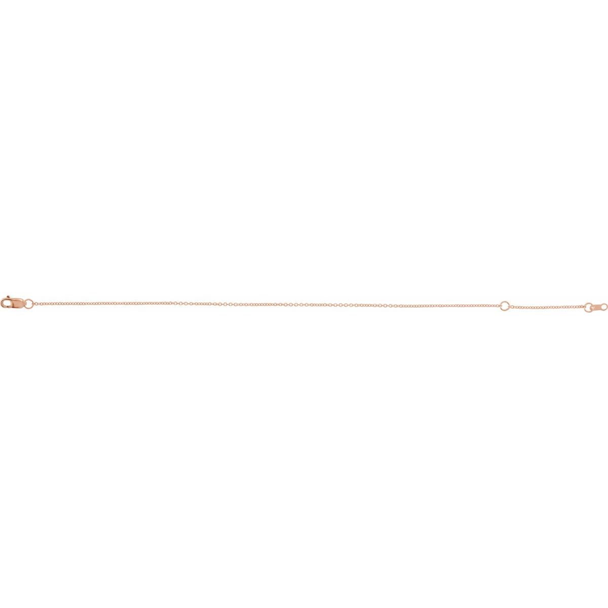 1 mm Cable Chain Bracelet (1 Mm / 6 1/2-7 1/2 In) - gallery - Series CH1015