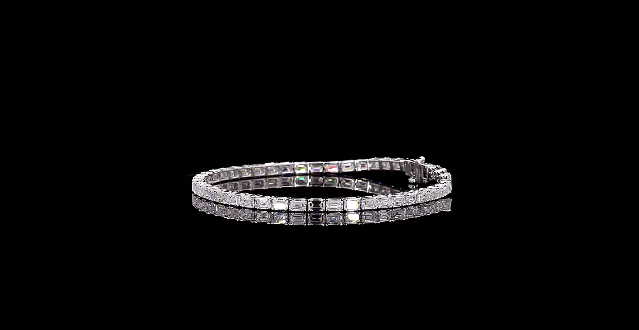 Emerald cut Diamond Tennis Bracelet