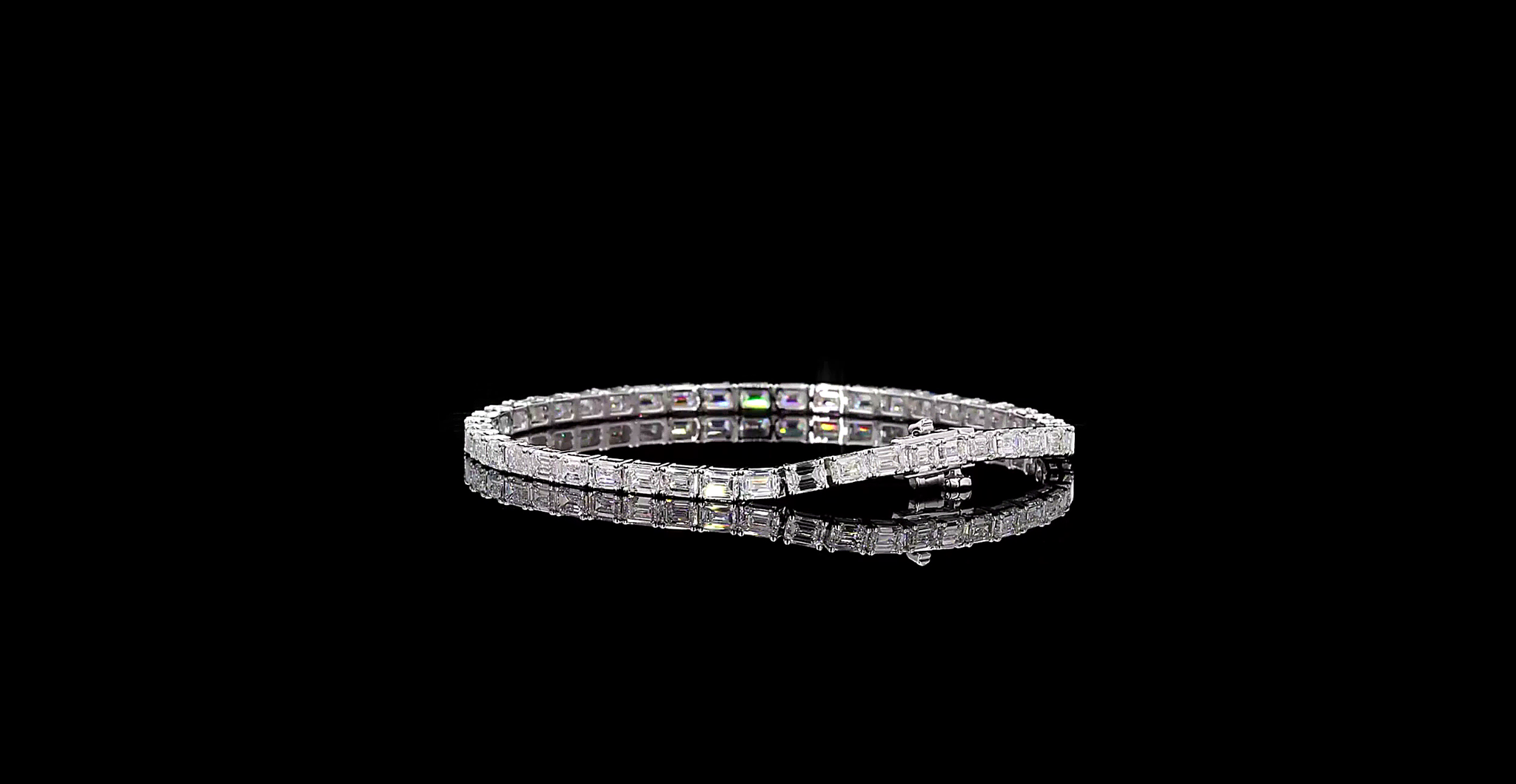 Emerald cut Diamond Tennis Bracelet