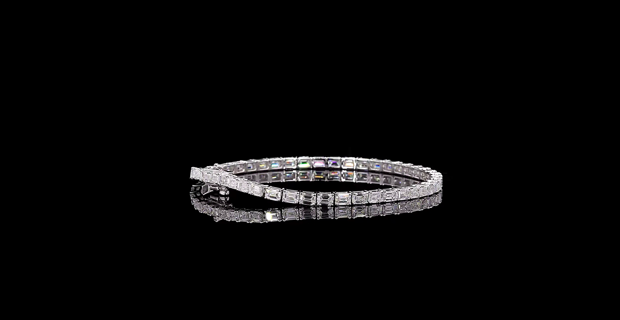 Emerald cut Diamond Tennis Bracelet