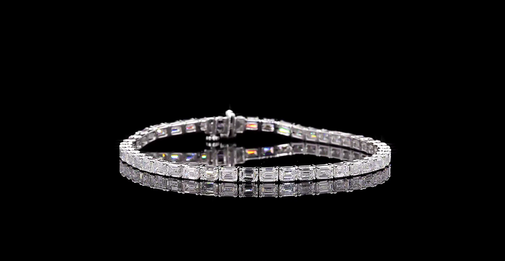 Emerald cut Diamond Tennis Bracelet