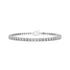 Round Lab Diamond 4 Prong Straight Line Tennis Bracelet in 14K White Gold – front view