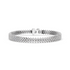 Round Lab Diamond Chevron Tennis Bracelet in 14K White Gold – front view