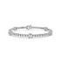 Round Lab Diamond Stationed Tennis Bracelet in 14K White Gold – front view