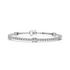 Oval Lab Diamond Stationed Tennis Bracelet in 14K White Gold – front view
