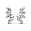 Marquise Lab Diamond Graduating Stud in 14K White Gold – top view
