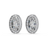 Moval Lab Diamond Halo Stud in 14K White Gold – top view
