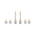 Lab Diamond Interchangeable Half Hoop Earring in 14K Yellow Gold – top view