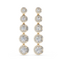 Round Lab Diamond Linear Earring in 14K Yellow Gold – top view