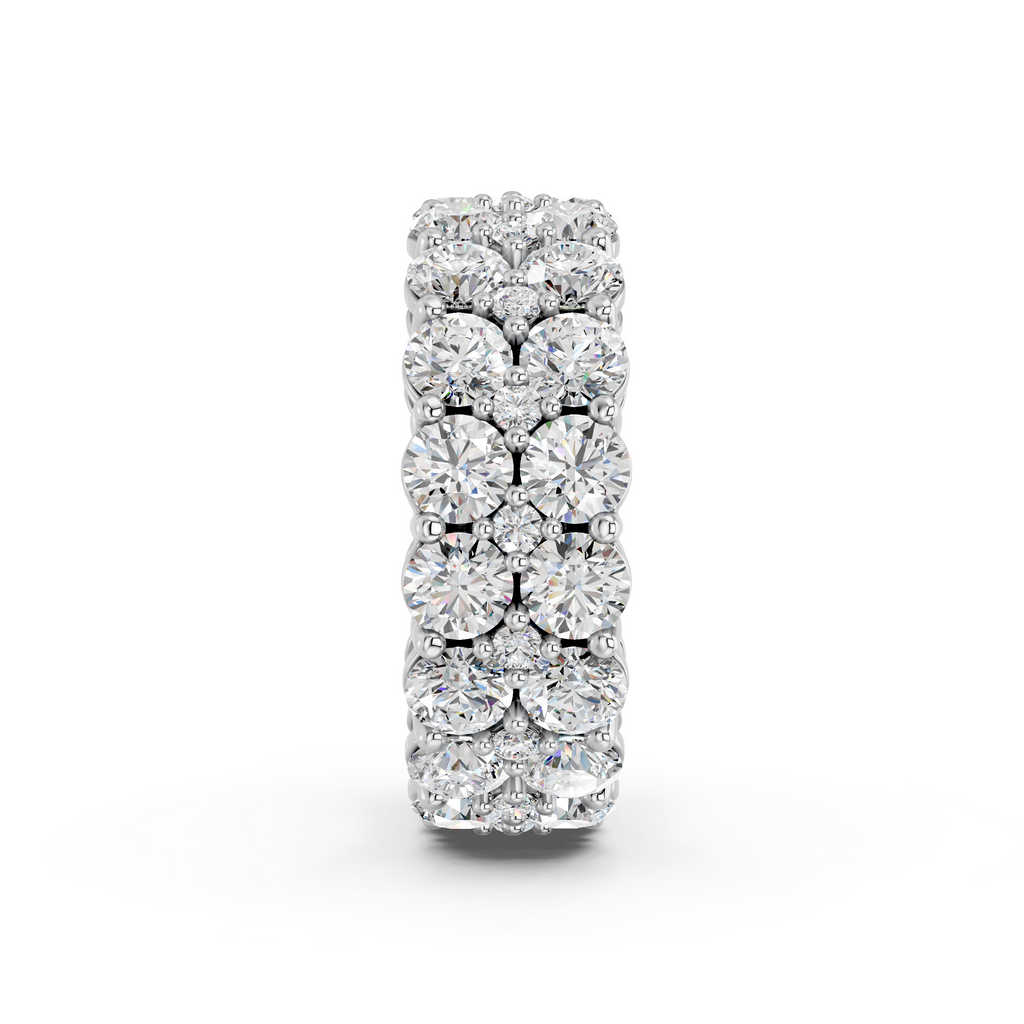 Round Lab Diamond Eternity Band in 14K White Gold – reverse view