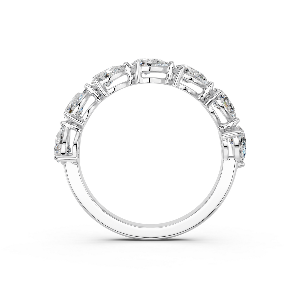 Pear Lab Diamond Anniversary Band in 14K White Gold – front view